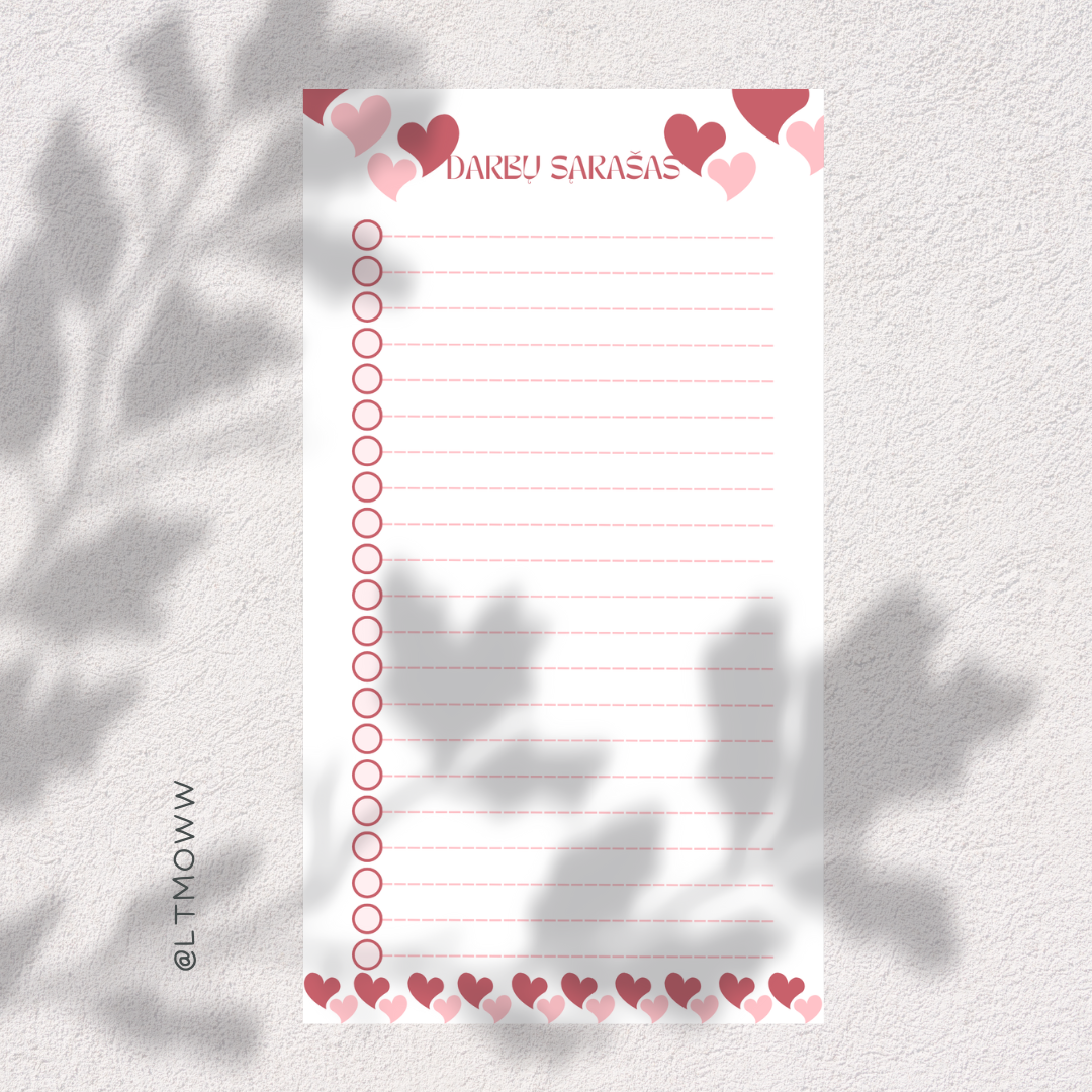 „Darbų sąrašas“ – Planuok su meile