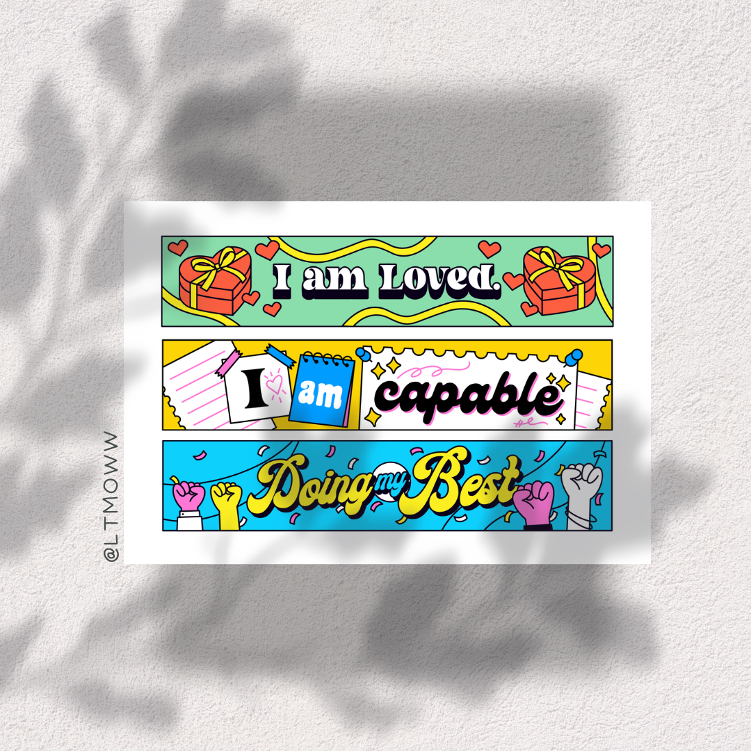 „Mano įkvėpimas“ – Spalvingi skirtukai su afirmacijomis