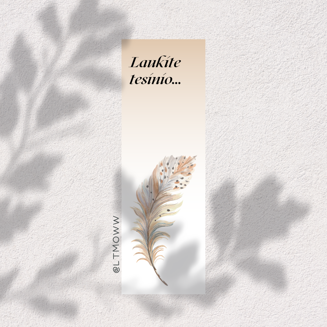 „Laukite tęsinio...“ – Elegantiškas akvarelinis skirtukas