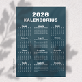 2026 m. Kalendorius „Ateities vizija 2026“ – Tavo metai viename žvilgsnyje