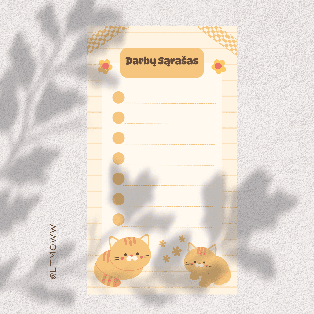 „Darbų sąrašas“ – Šviesi pradžia tavo tikslams - LTMOWW