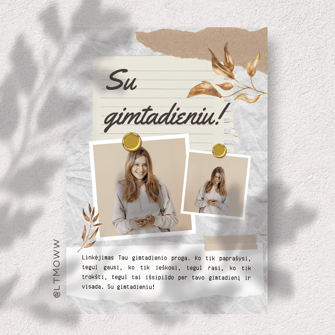 Jaukus sveikinimas su gimtadieniu - LTMOWWDigital