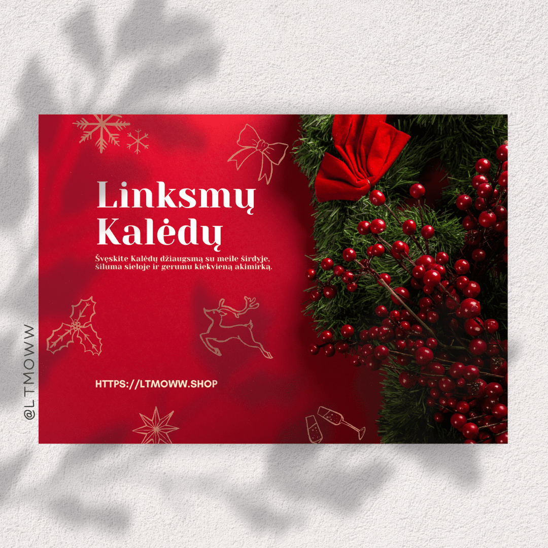 Pagrindiniai elementai: Šventinis pasveikinimas: - LTMOWWDigital