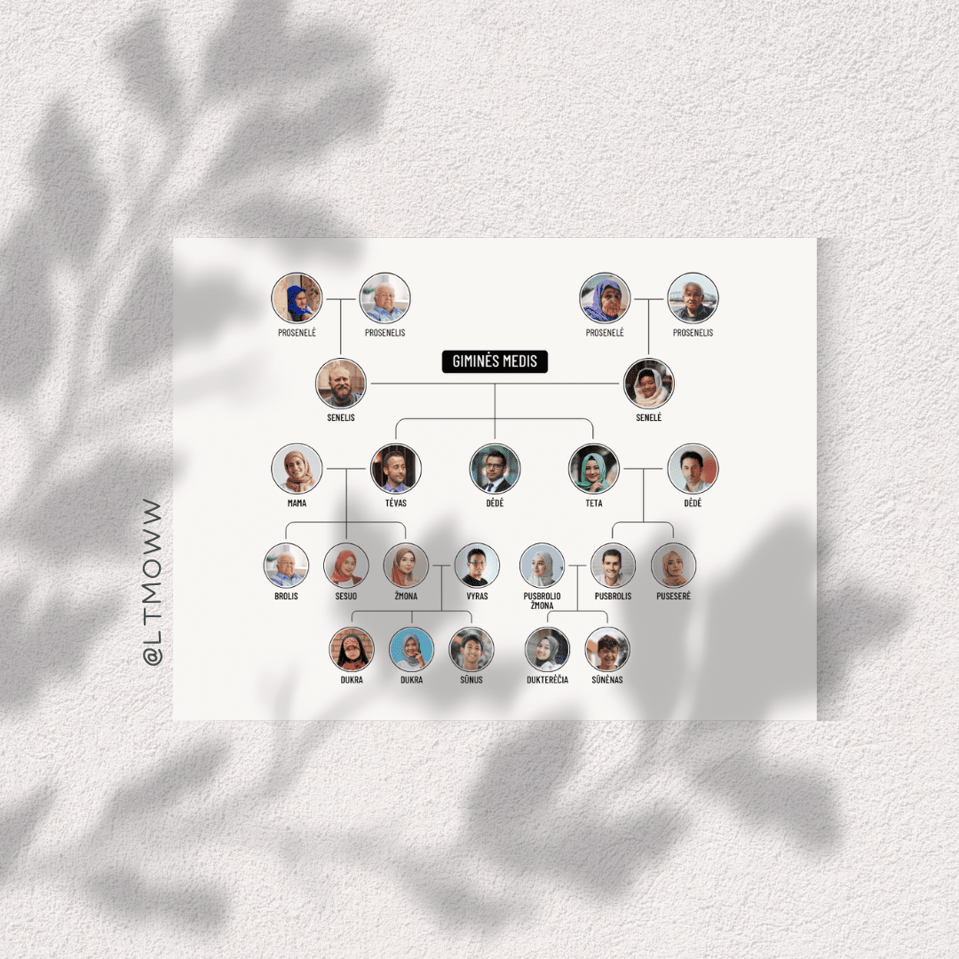 Personalizuotas Giminės Medis „Išsišakojusi istorija“ – Tavo giminės paveldas vienoje vietoje - LTMOWW
