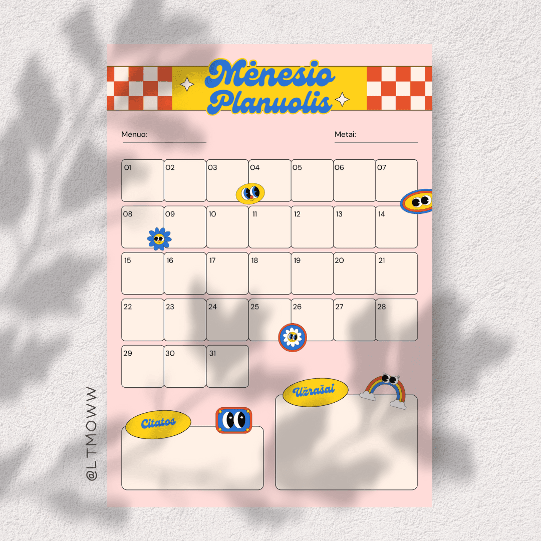 „Spalvų pliūpsnis“ – Mėnesio planas tavo geriausioms idėjoms - LTMOWW